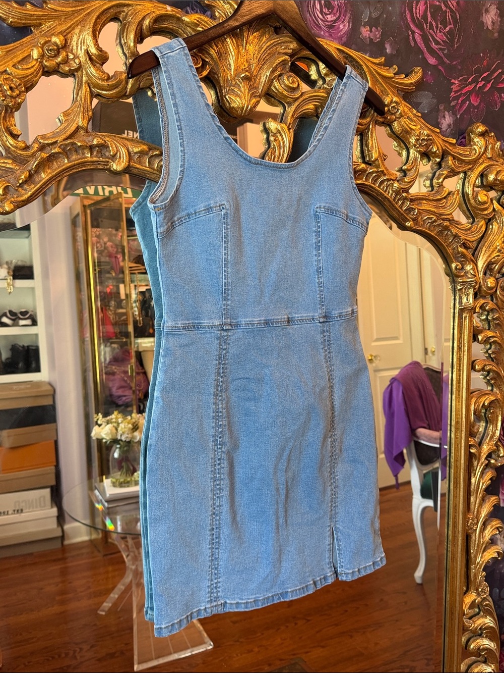 Capulet Light Blue Denim Tank Mini Dress
